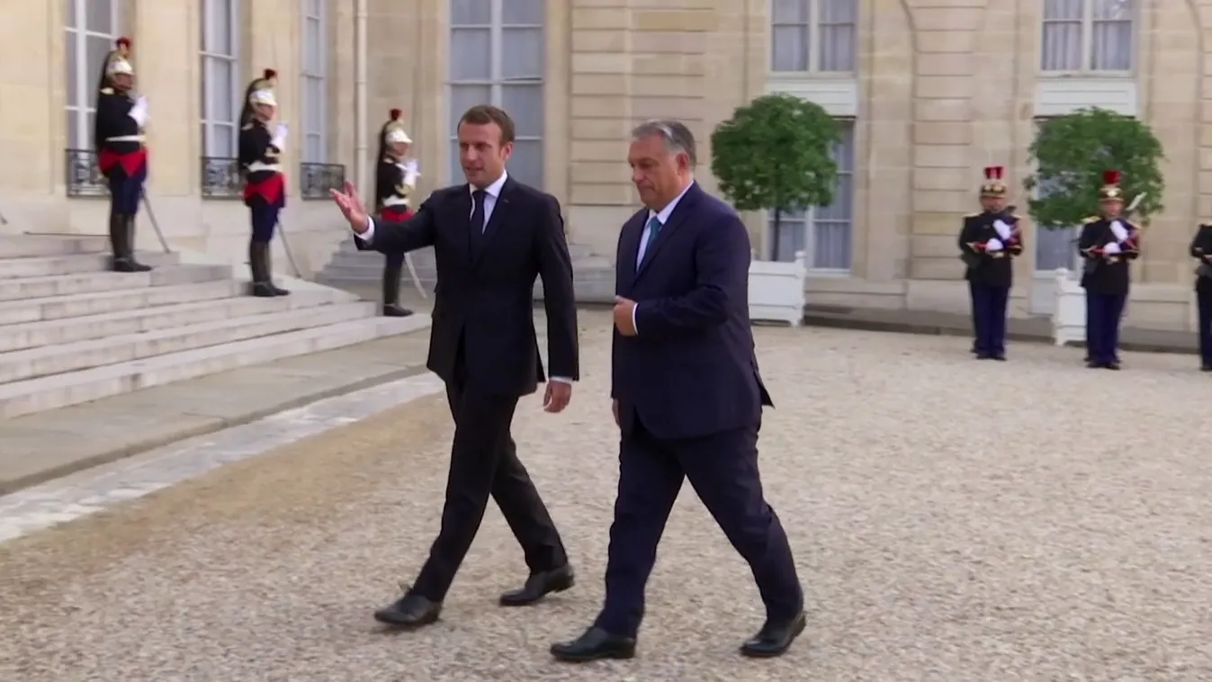 Macron francia elnökkel tárgyal Orbán Viktor Párizsban