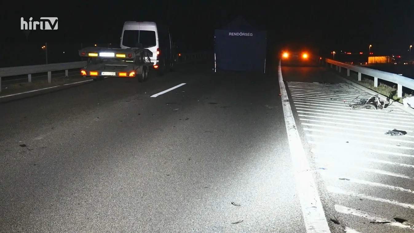 Halálos kerékpáros gázolás az autópályán