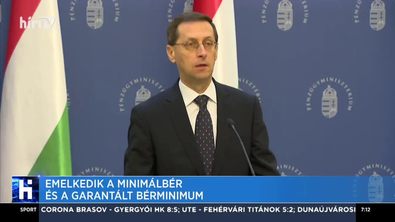 Varga Mihály: Január elsejétől a minimálbér bruttó összege 161 000 forintra, a garantált bérminimum 210 600 forintra nő