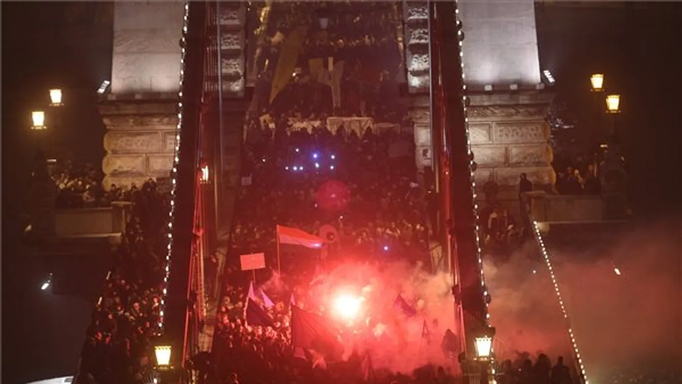 Újabb tüntetés zajlott Budapesten