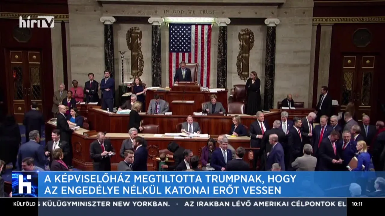 A képviselőház megtiltotta Trumpnak, hogy engedélye nélkül katonai erőt vessen be Irán ellen