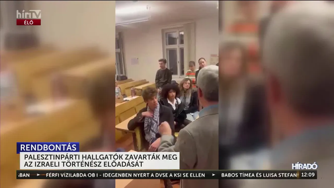 Botrány az ELTE-n: palesztinpárti hallgatók zavarták meg az izraeli történész előadását