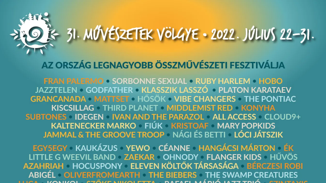 A Petőfi Kulturális Ügynökség több mint száz programmal érkezik a 31. Művészetek Völgye Fesztiválra