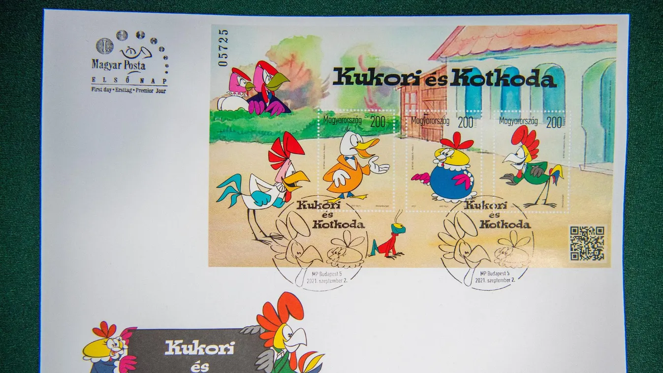 Alkalmi bélyegen a Kukori és Kotkoda szereplői