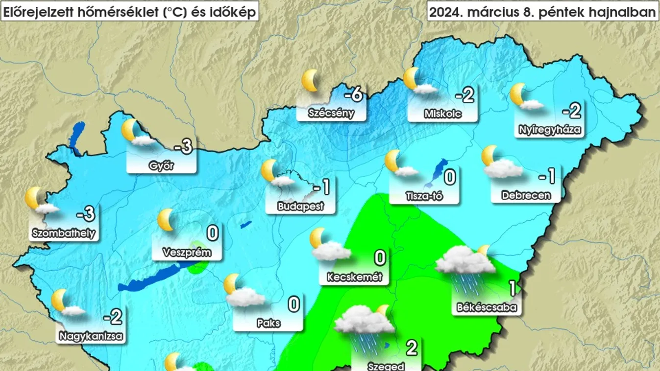 Fagyveszélyre figyelmeztet a meteorológia