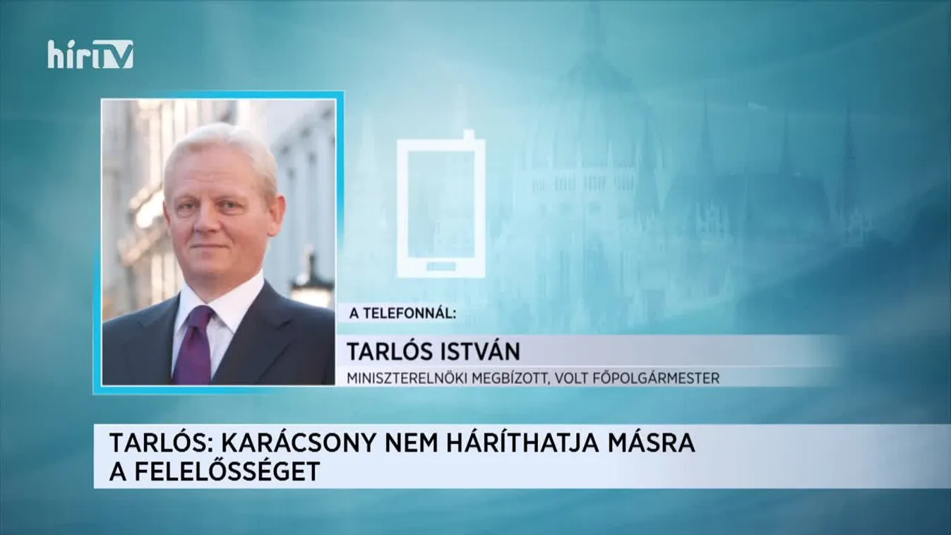 Tarlós: Karácsony nem háríthatja másra a felelősséget