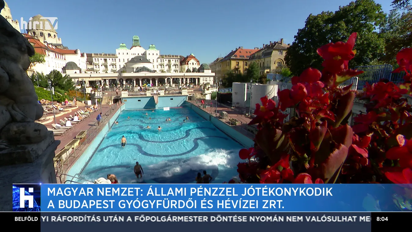 Magyar Nemzet: állami pénzzel jótékonykodik a Budapest Gyógyfürdői és Hévízei Zrt.