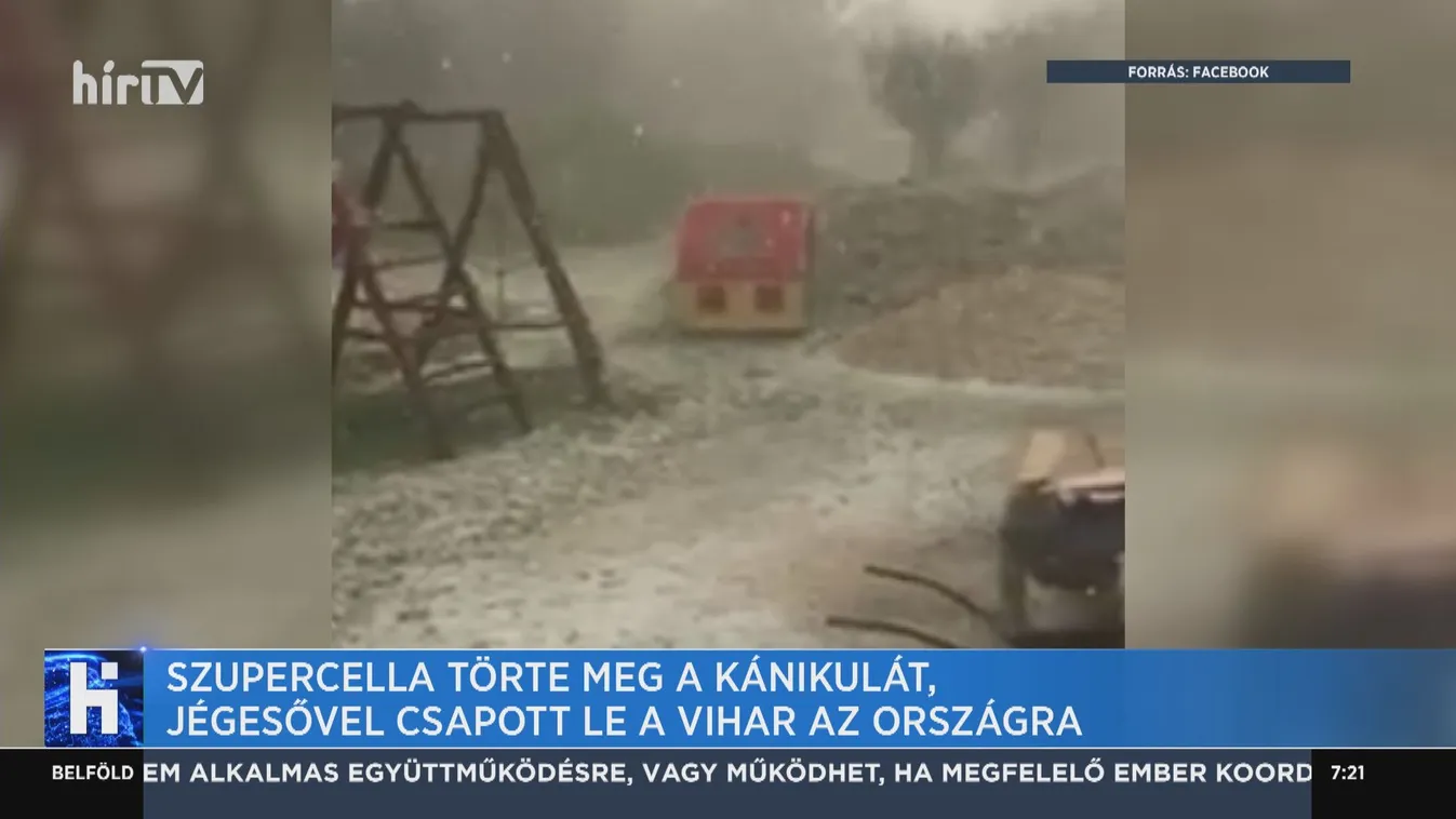 Szupercella törte meg a kánikulát, jégesővel csapott le a vihar az országra