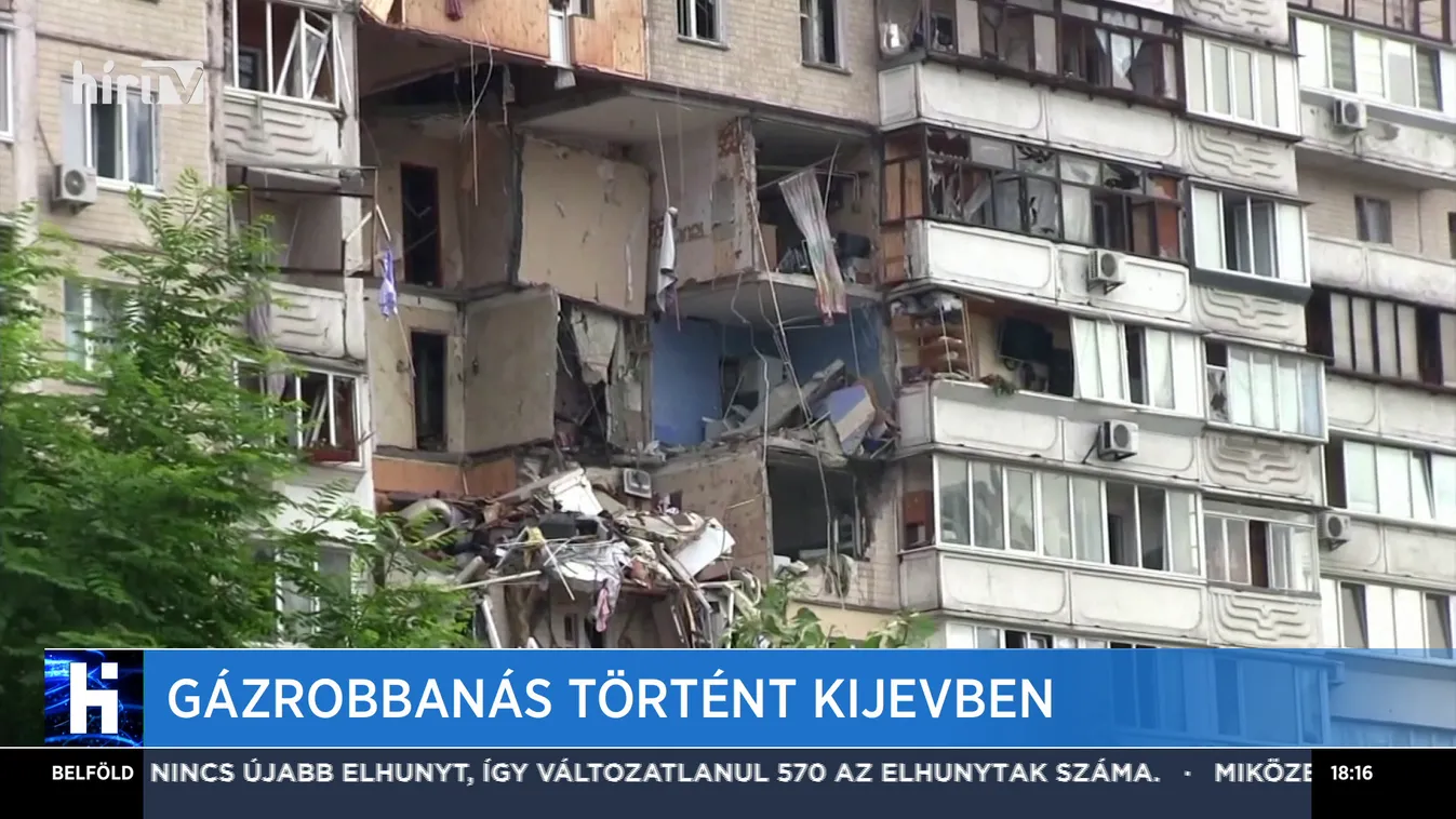 Gázrobbanás történt Kijevben