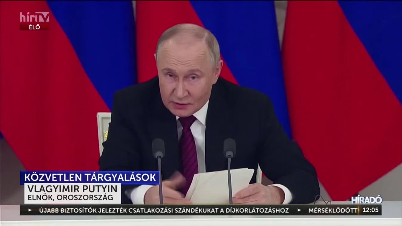 Vlagyimir Putyin: Moszkva kész bármilyen előfeltétel nélkül tárgyalóasztalhoz ülni + videó