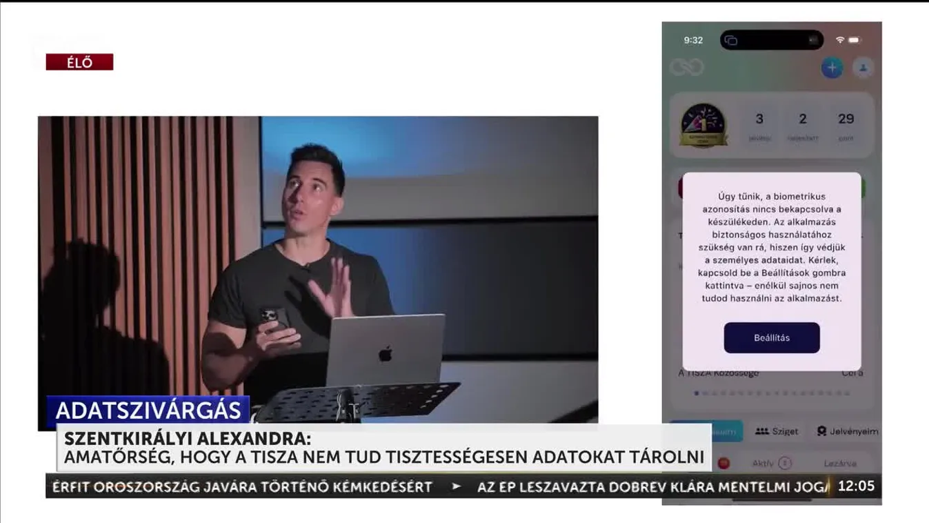 Szentkirályi Alexandra: Amatőrség, hogy a Tisza nem tud tisztességesen adatokat tárolni
