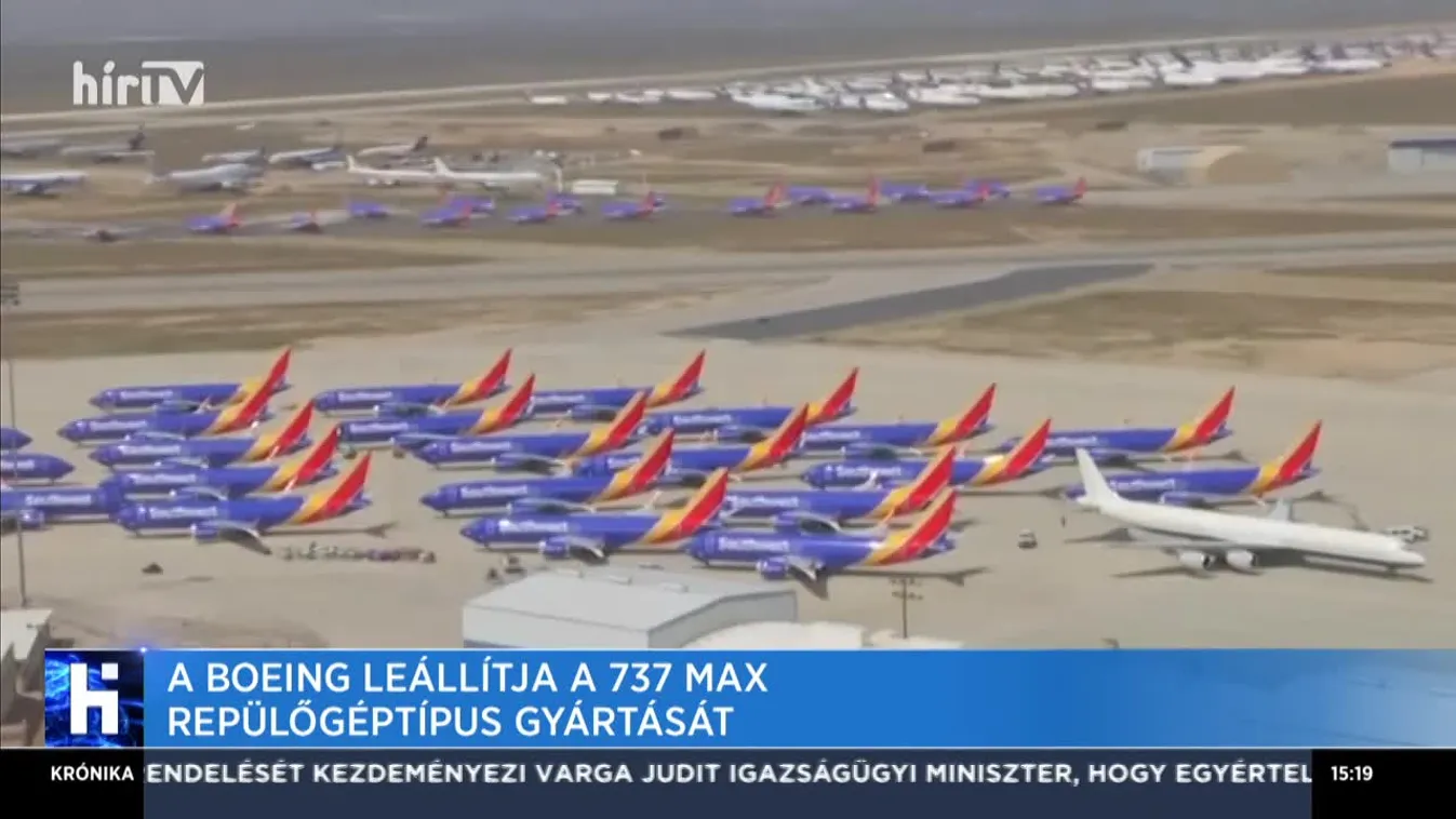 Boeing leállítja a 737 MAX repülőgéptípus gyártását
