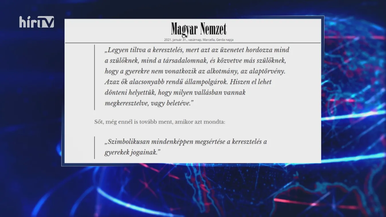 Betiltaná a keresztelést Karácsony Gergely szakértője