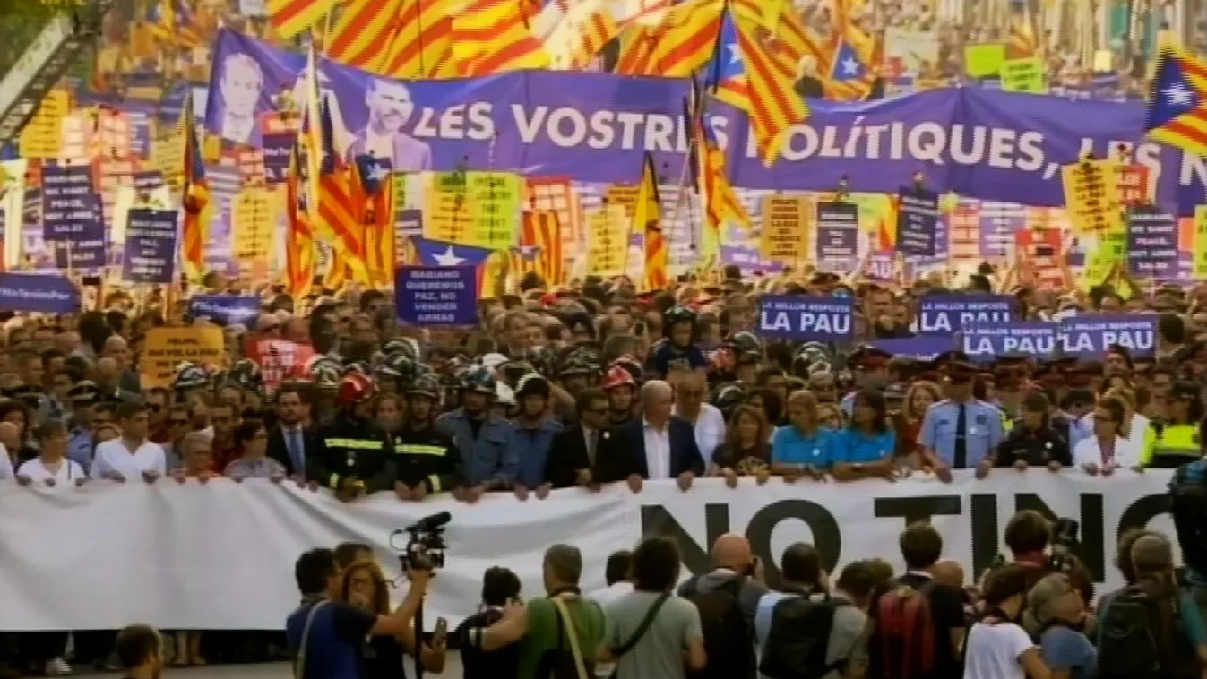 Gigantikus demonstráció volt a katalán fővárosban