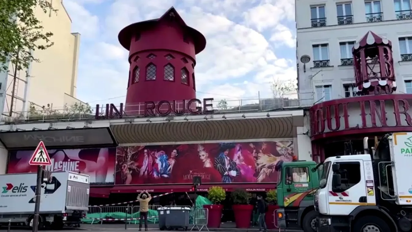 Leszakadtak a világhírű párizsi Moulin Rouge széllapátjai