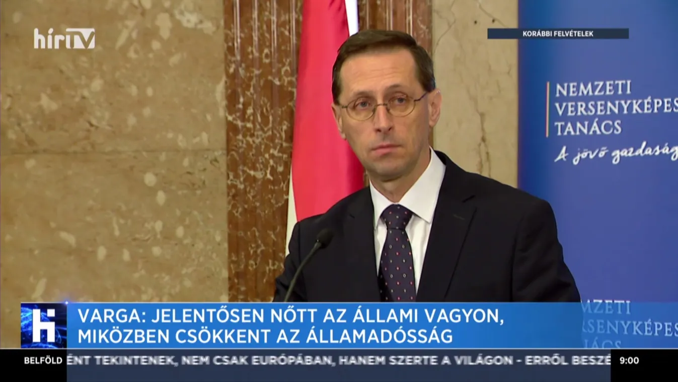 Varga Mihály: Jelentősen nőtt az állami vagyon az elmúlt években, miközben csökkent az államadósság
