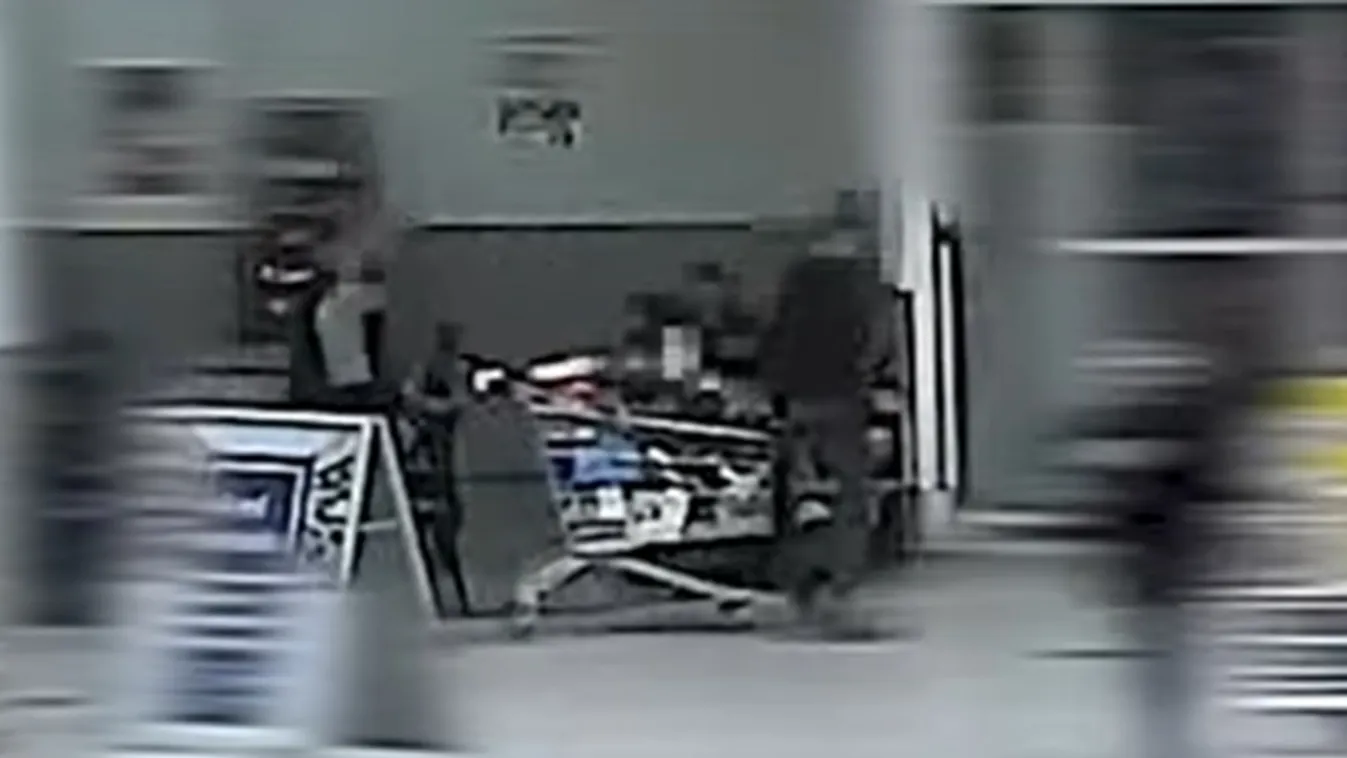 Fizetés nélkül tolták ki a telepakolt bevásárlókocsit