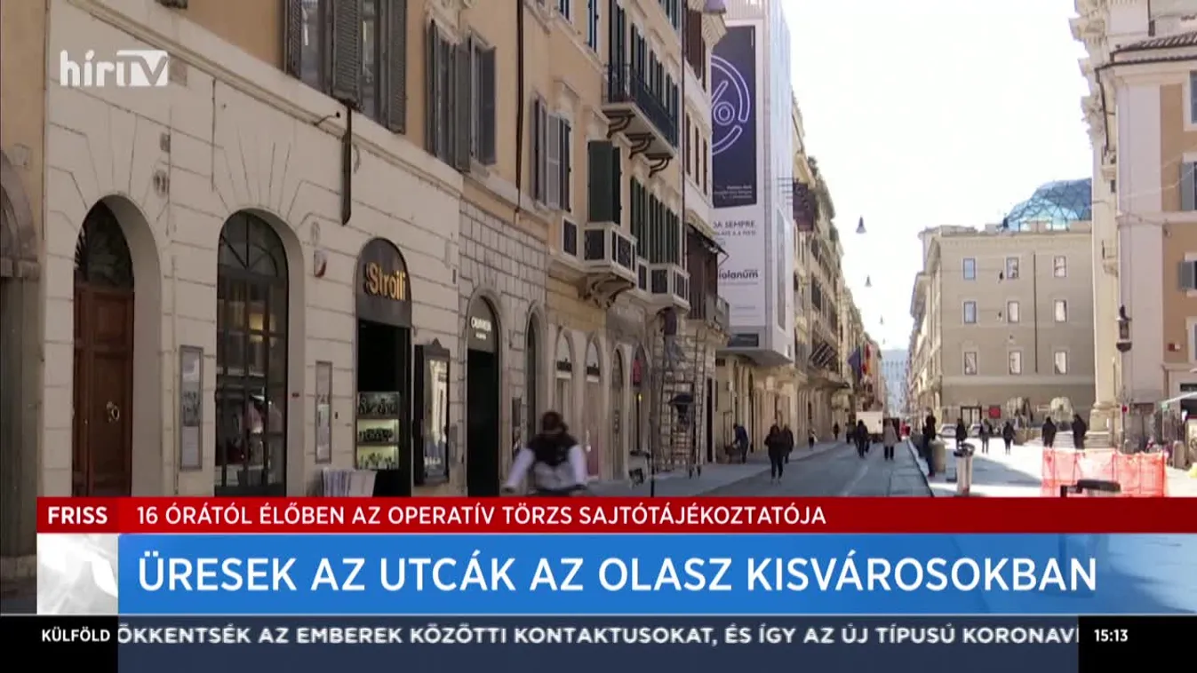 Üresek az utcák az olasz kisvárosokban