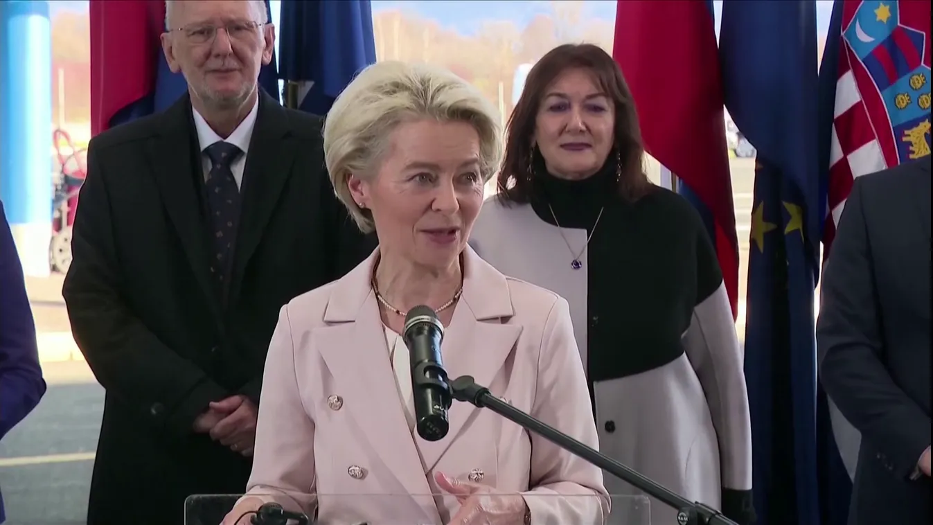 Von der Leyen a szlovén-horvát határon