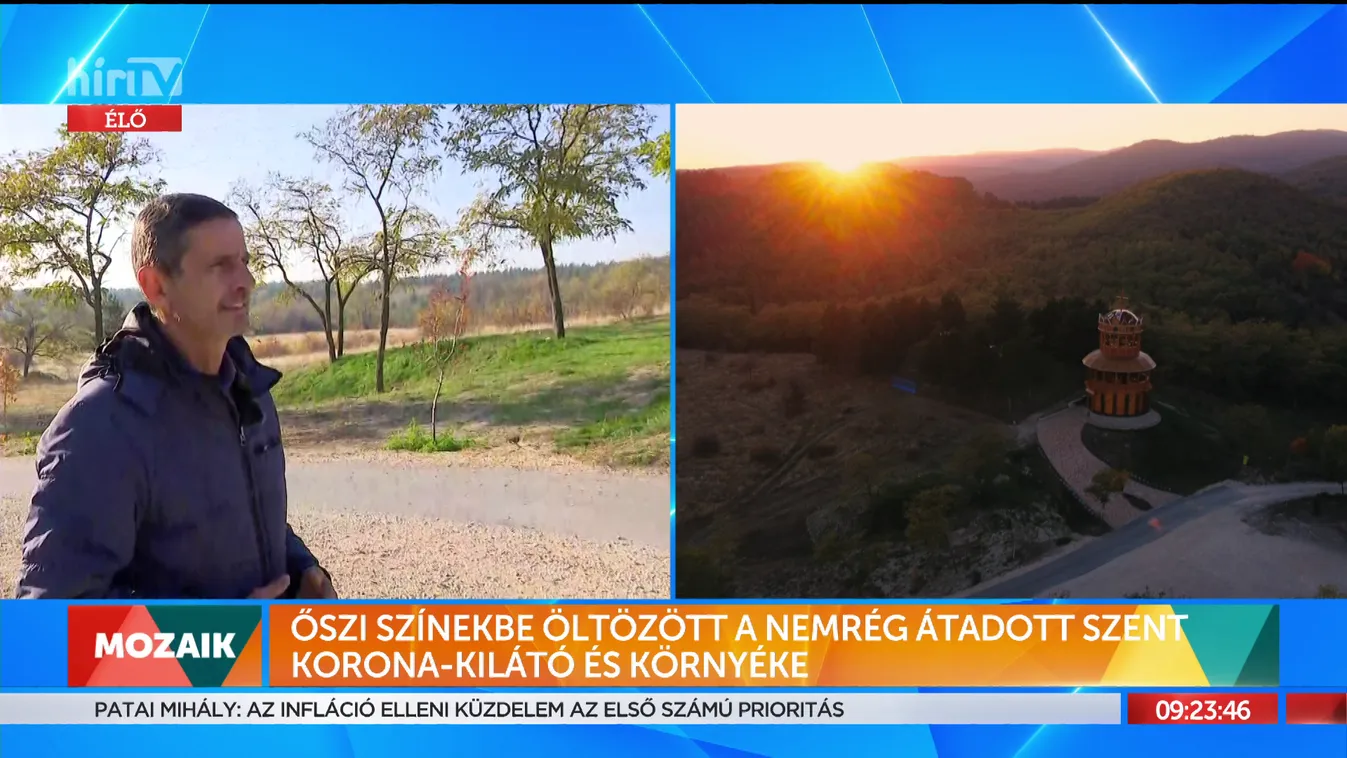 Mozaik: Őszi színekbe öltözött a nemrég átadott Szent Korona-kilátó és környéke