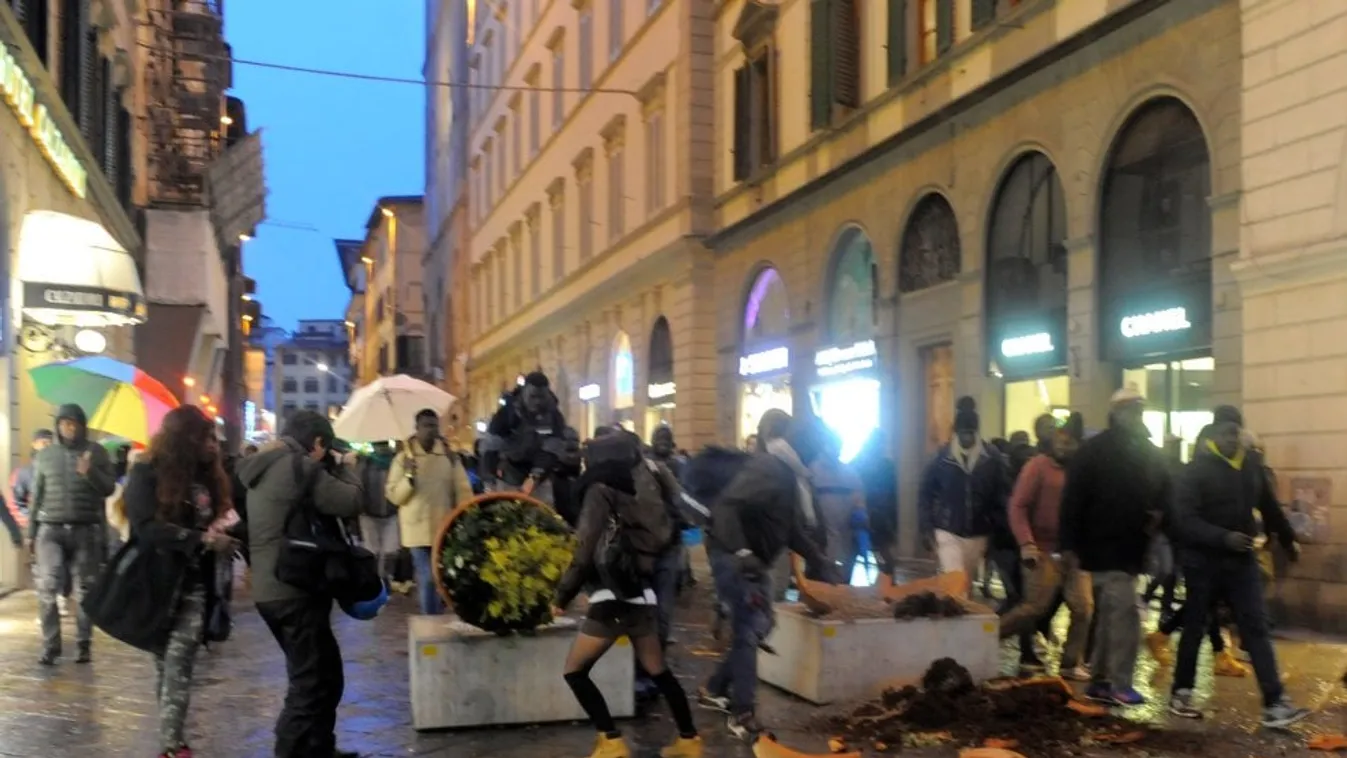 Menedékkérők randalíroztak Firenzében