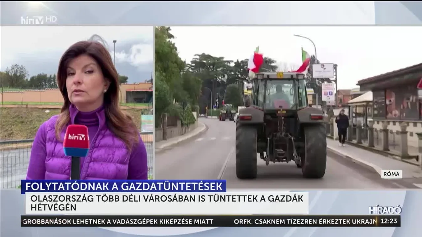 Olaszország több déli városában is tüntettek a gazdák hétvégén + videó