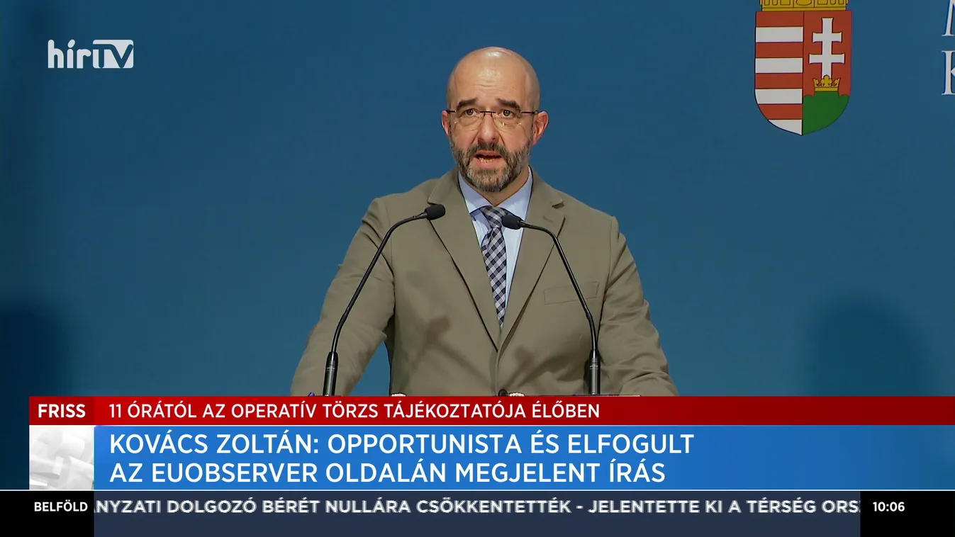 Kovács Zoltán: Opportunista és elfogult az EUObserver oldalán megjelent írás