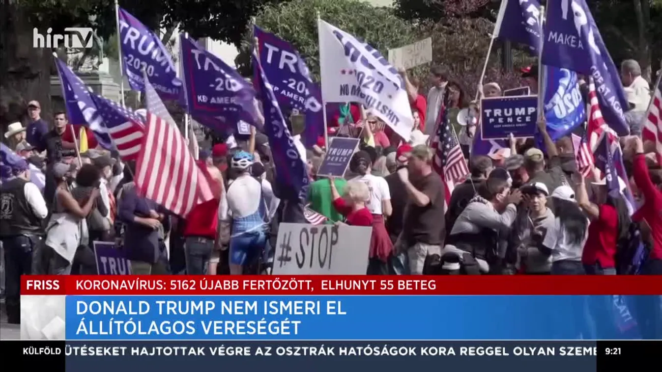 Donald Trump nem ismeri el állítólagos vereségét