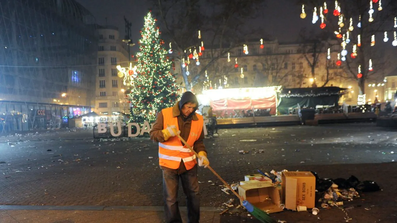 Január elsején reggel hat órakor kezdik meg az újévi takarítást Budapesten