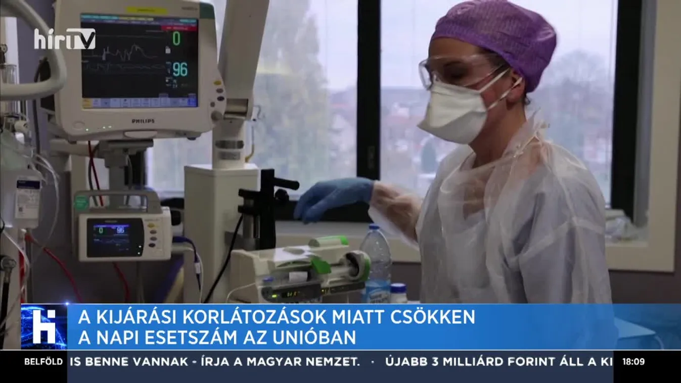 A kijárási korlátozások miatt csökken a napi esetszám az Unióban