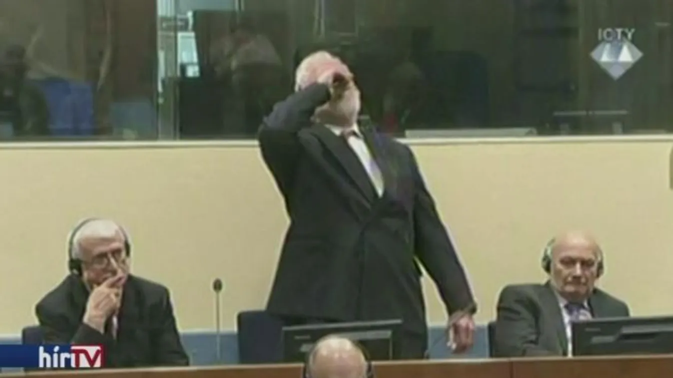 Mérget vett be az ítélethirdetés alatt egy vádlott Hágában