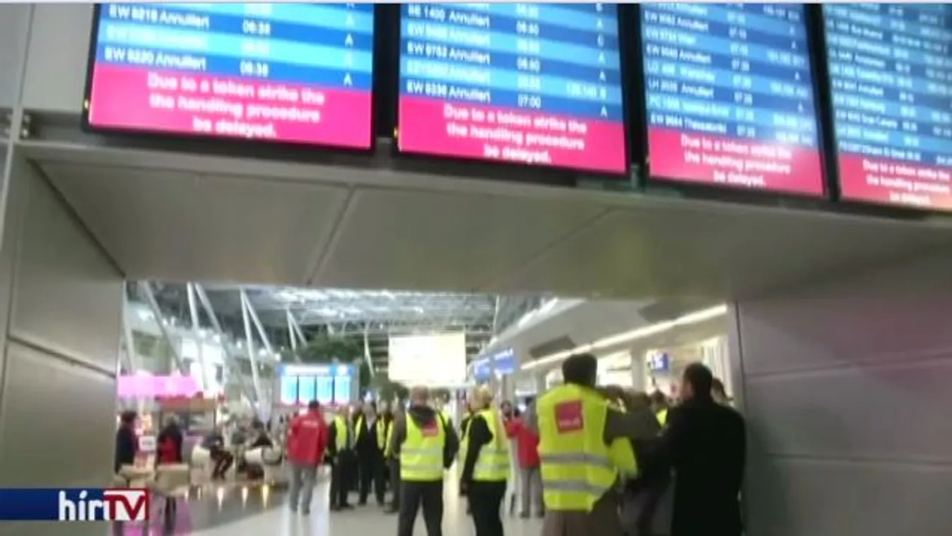 Budapesti repülőjáratokat is töröltek a német sztrájk miatt