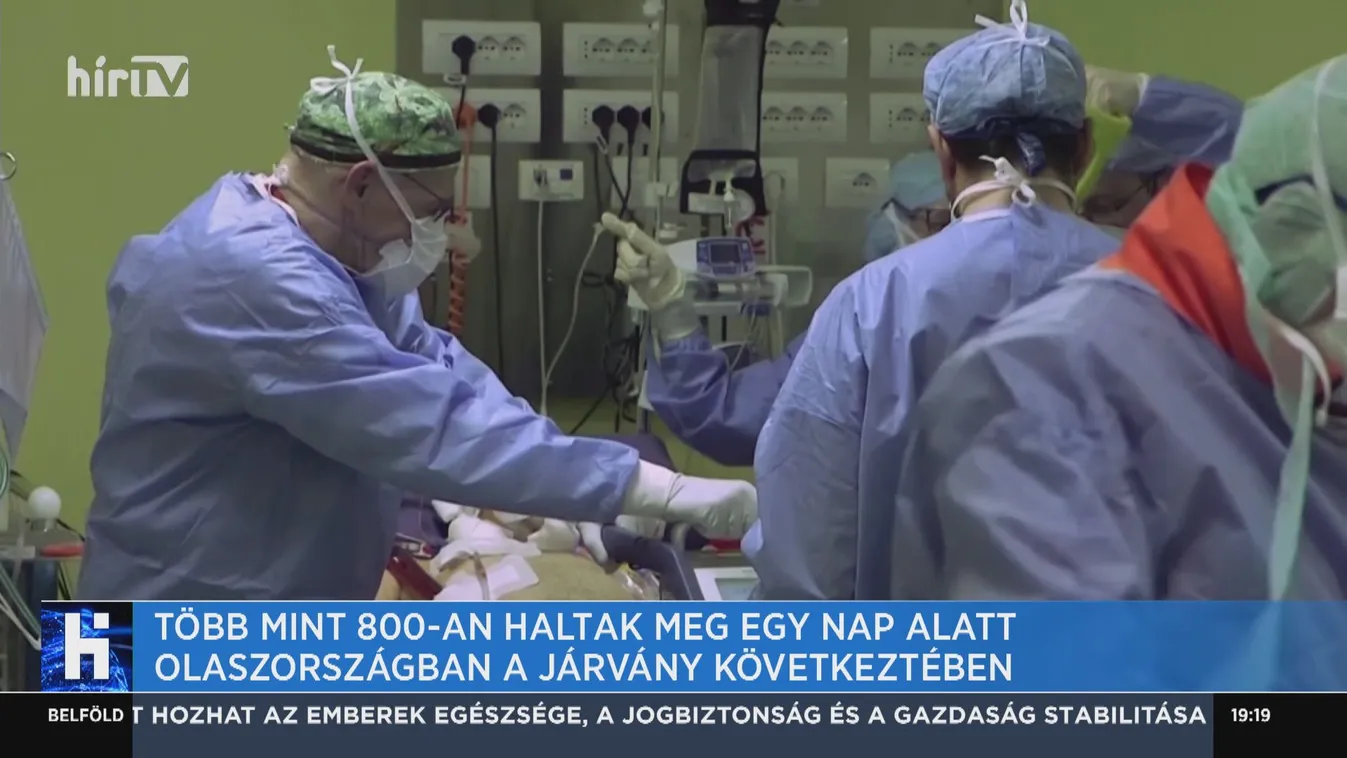 Több mint 800-an haltak meg egy nap alatt Olaszországban a járvány következtében