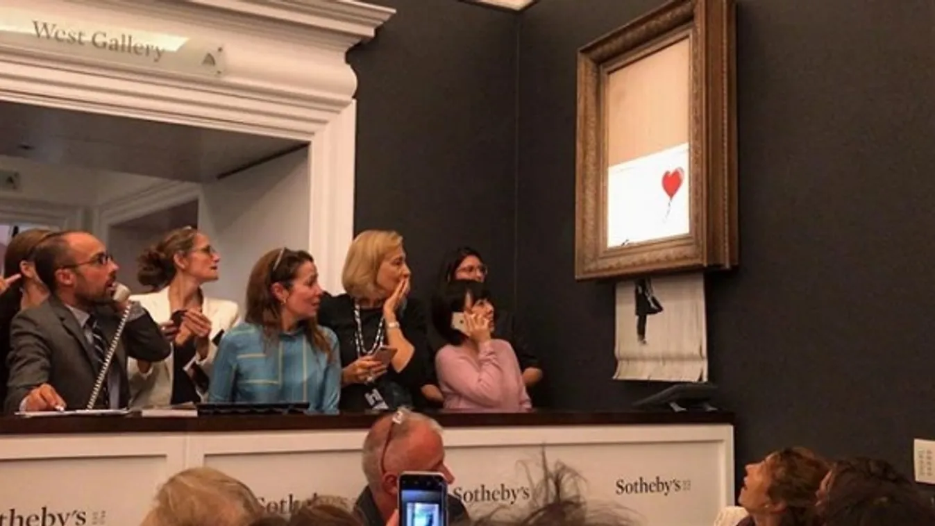 Rekordáron kelt el, majd egyből ledarálta magát Banksy leghíresebb alkotása