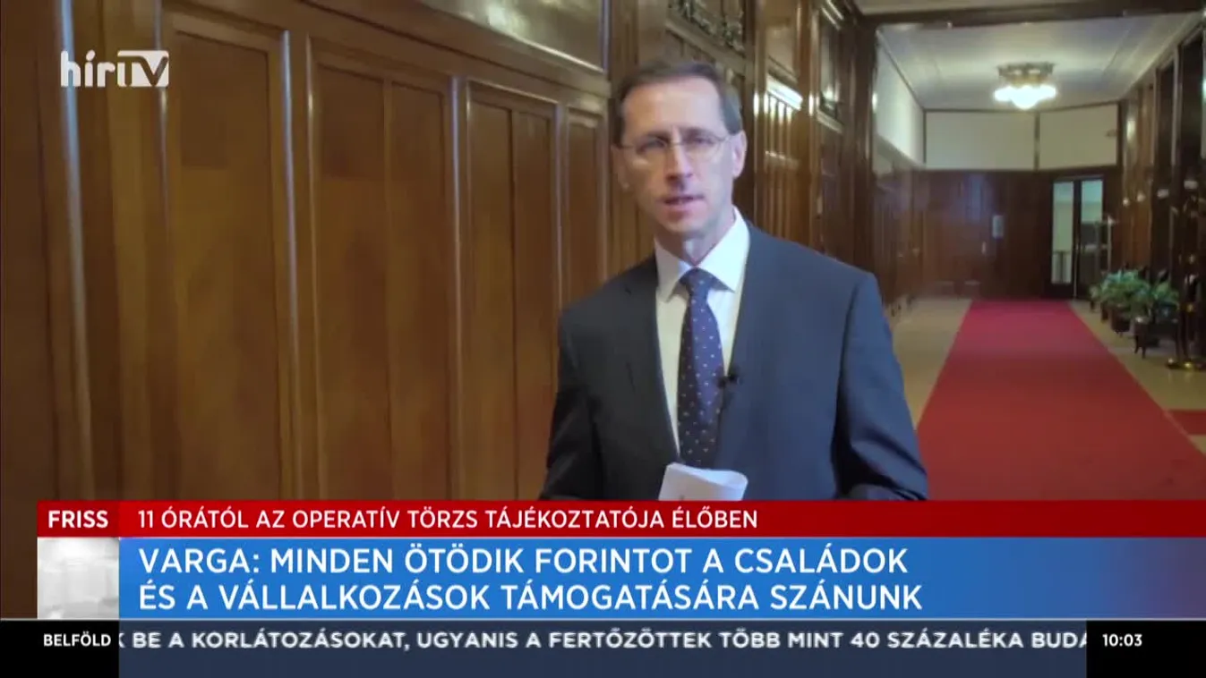 Varga: Minden ötödik forintot a családok és a vállalkozások támogatására szánunk