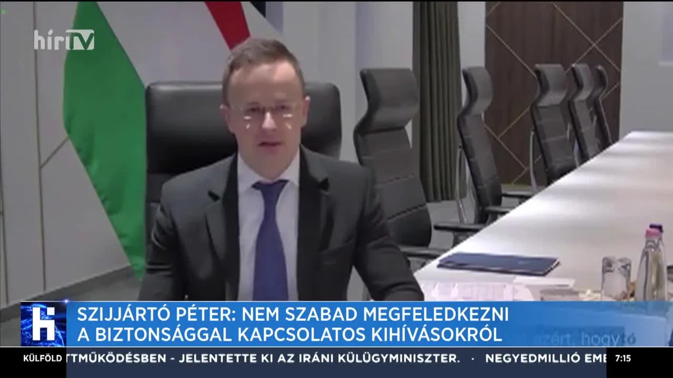Szijjártó Péter: Nem szabad megfeledkezni a biztonsággal kapcsolatos kihívásokról
