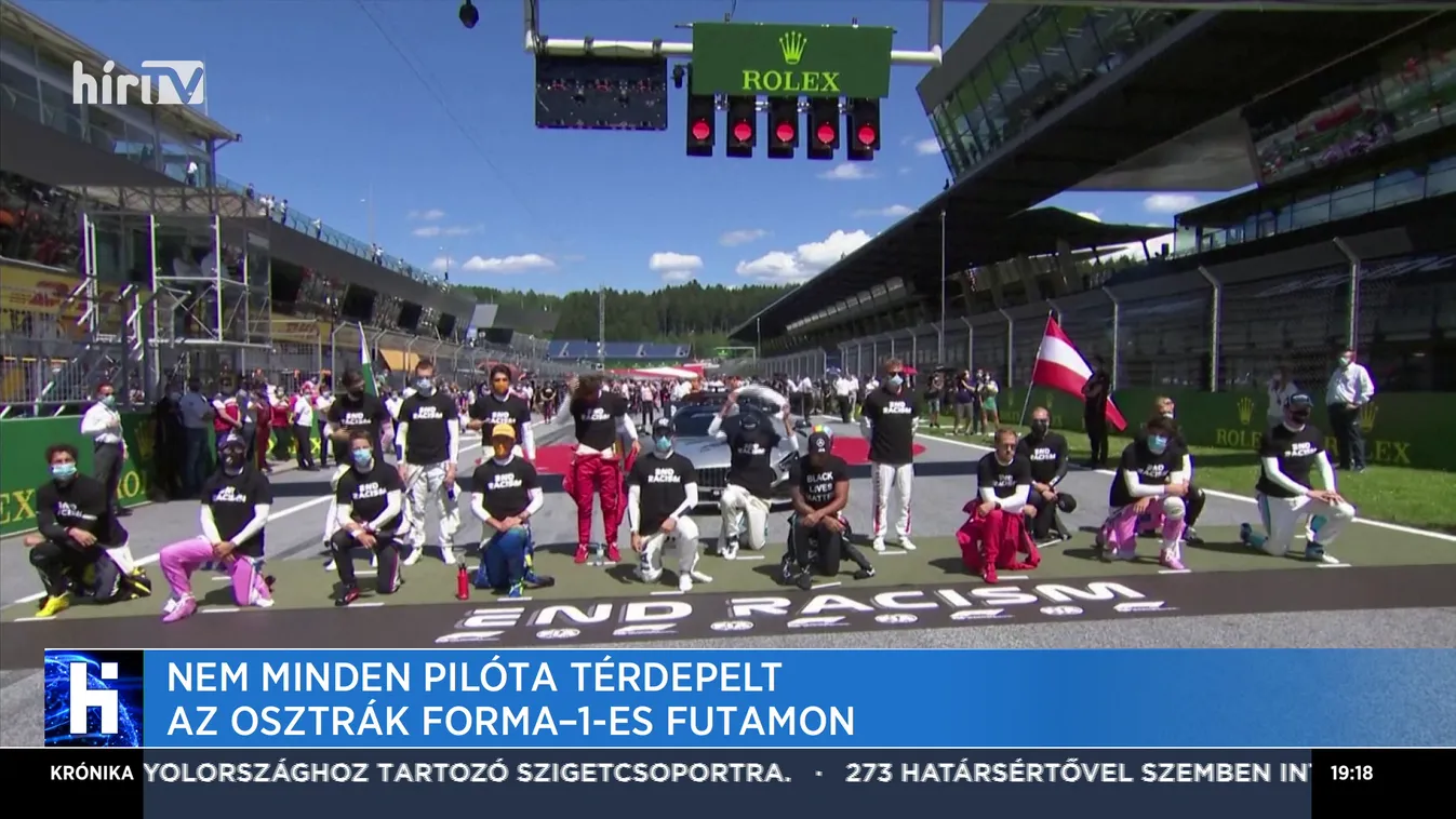 Nem minden pilóta térdepelt az osztrák Forma-1-es futamon