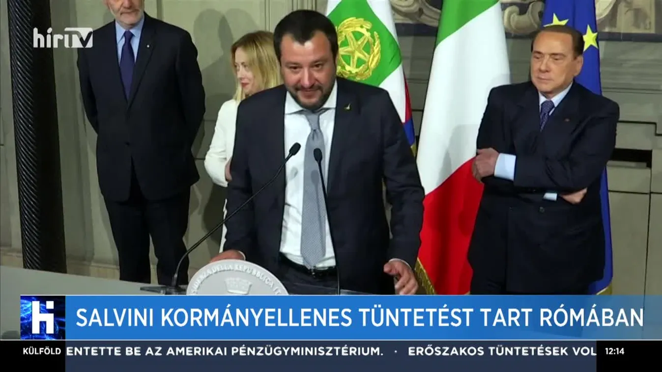 Salvini kormányellenes tüntetést tart Rómában