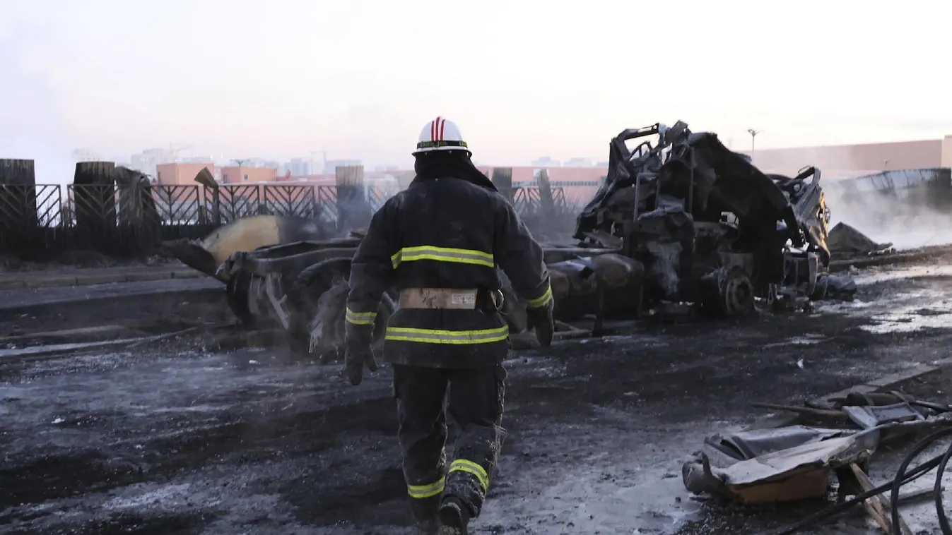 Hatalmas detonáció, felrobbant egy gázszállító tartálykocsi Mongólia fővárosában + videó