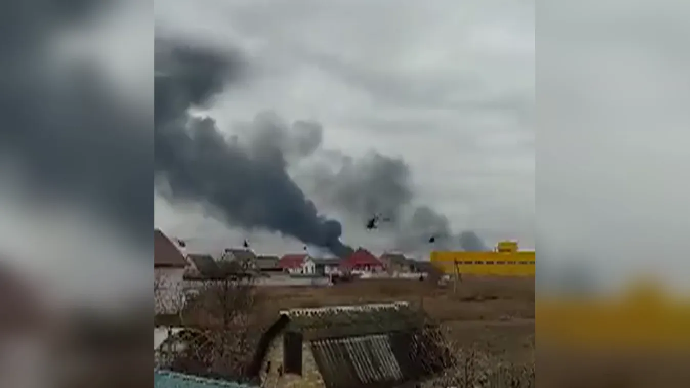 Újra bombázzák a Hosztomeli repülőteret