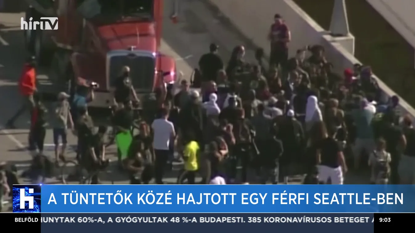 A tüntetők közé hajtott egy férfi Seattle-ben