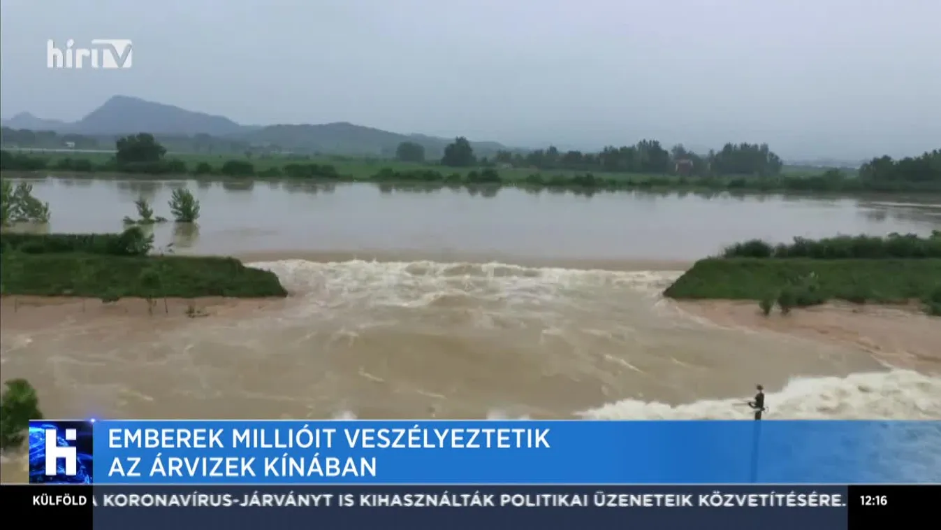 Emberek millióit veszélyeztetik az árvizek Kínában