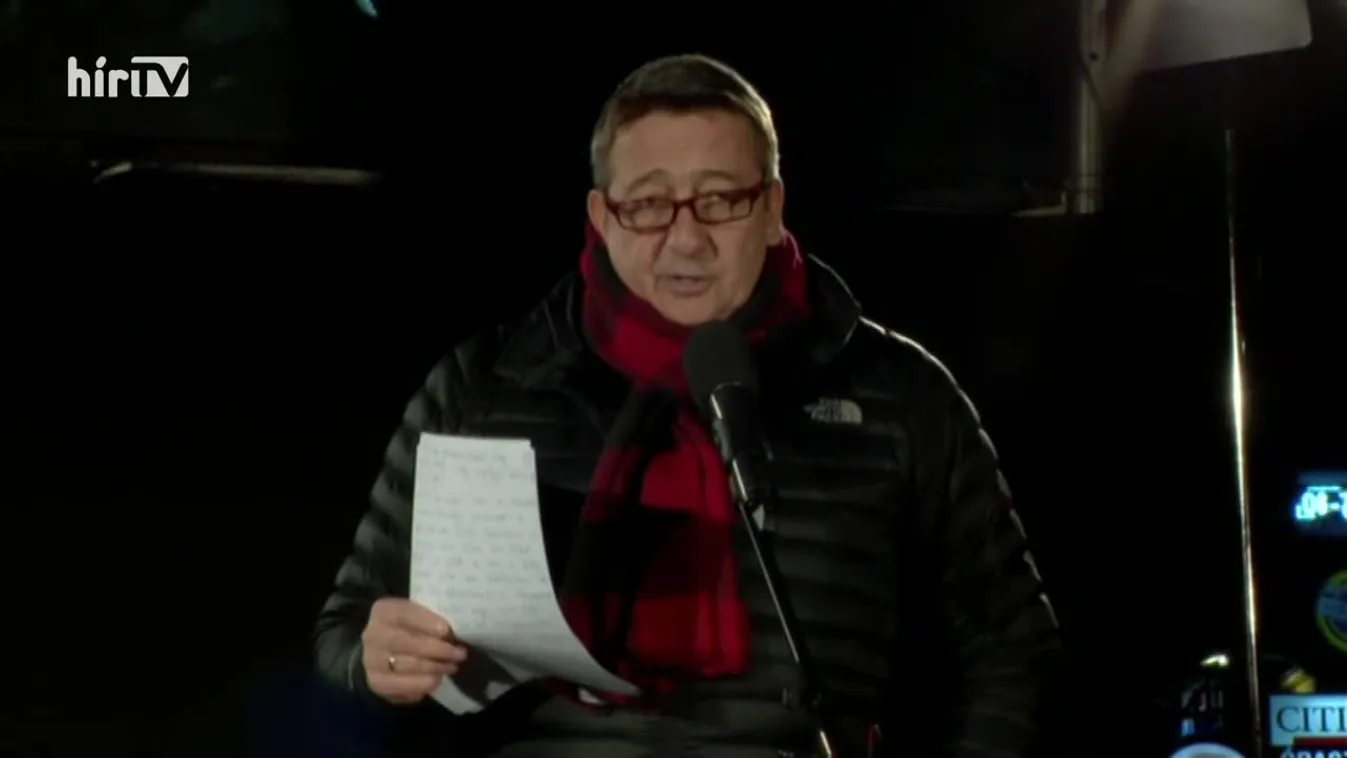 Bayer Zsolt beszéde a Niedermüller Péter elleni tüntetésen