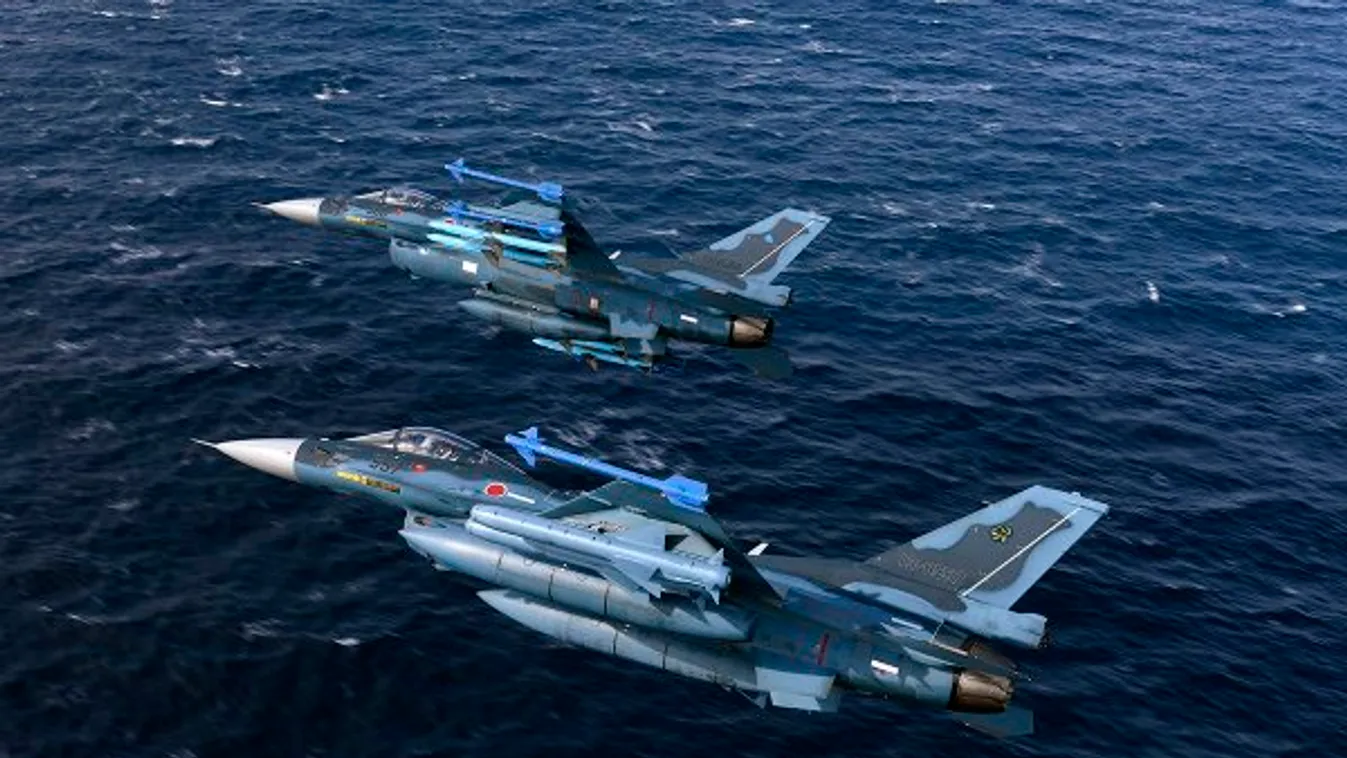 Tengerbe zuhant a japán légierő egyik vadászbombázója