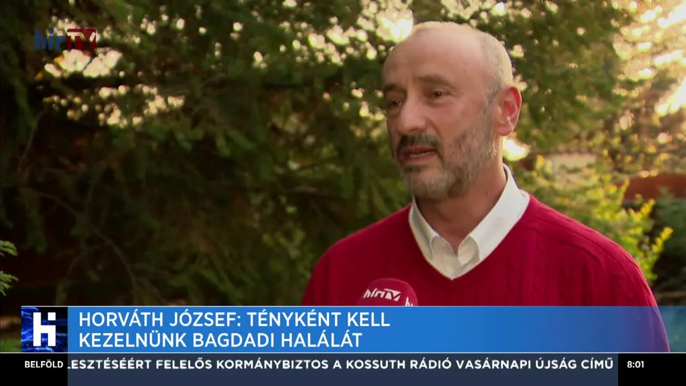 Horváth József: Tényként kell kezelnünk Bagdadi halálát