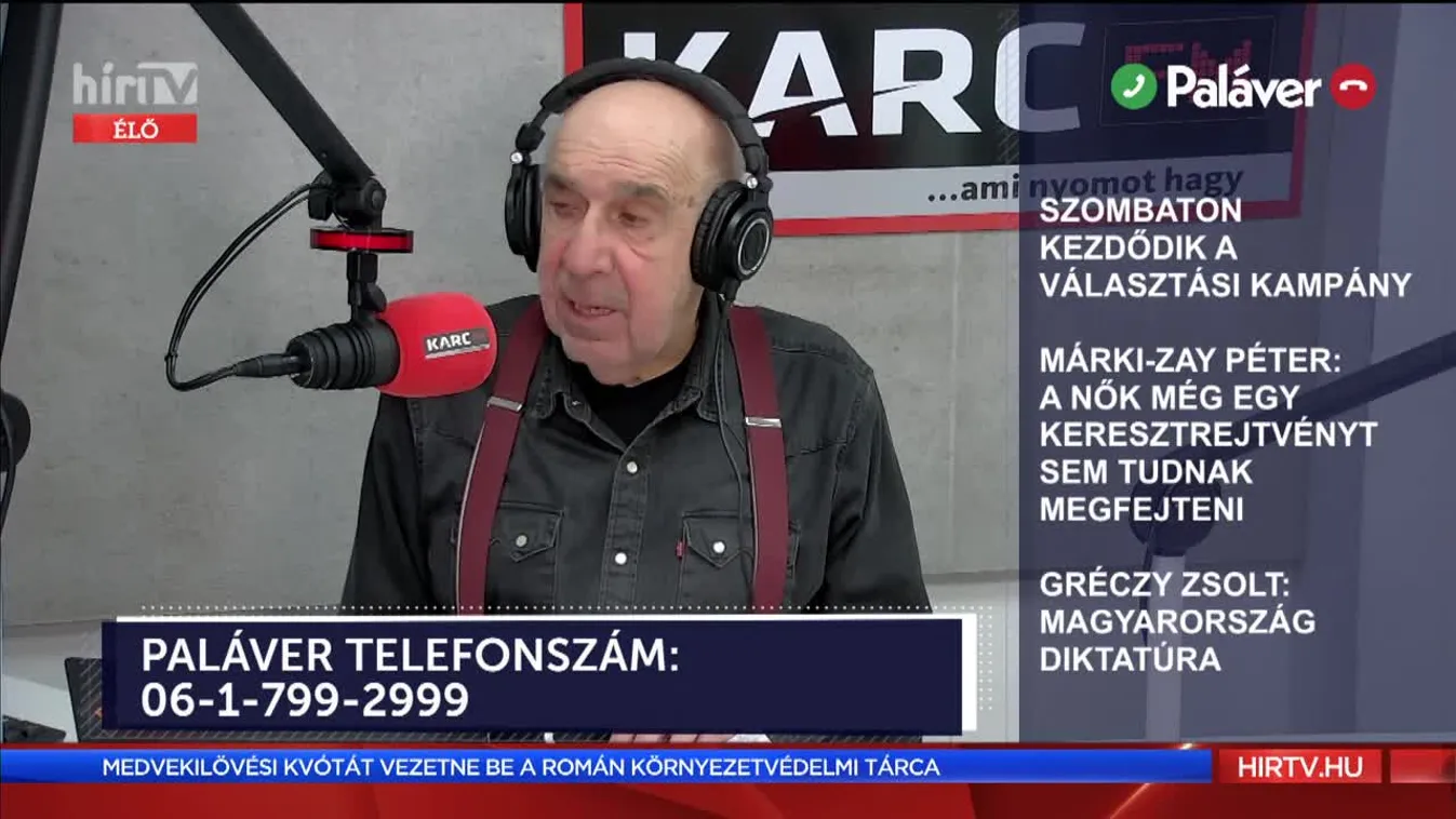 Paláver: Szombaton kezdődik a választási kampány