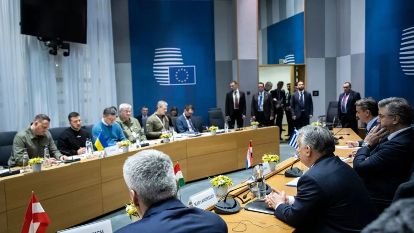 Orbán Viktor az ukrán elnökkel tárgyalt Brüsszelben