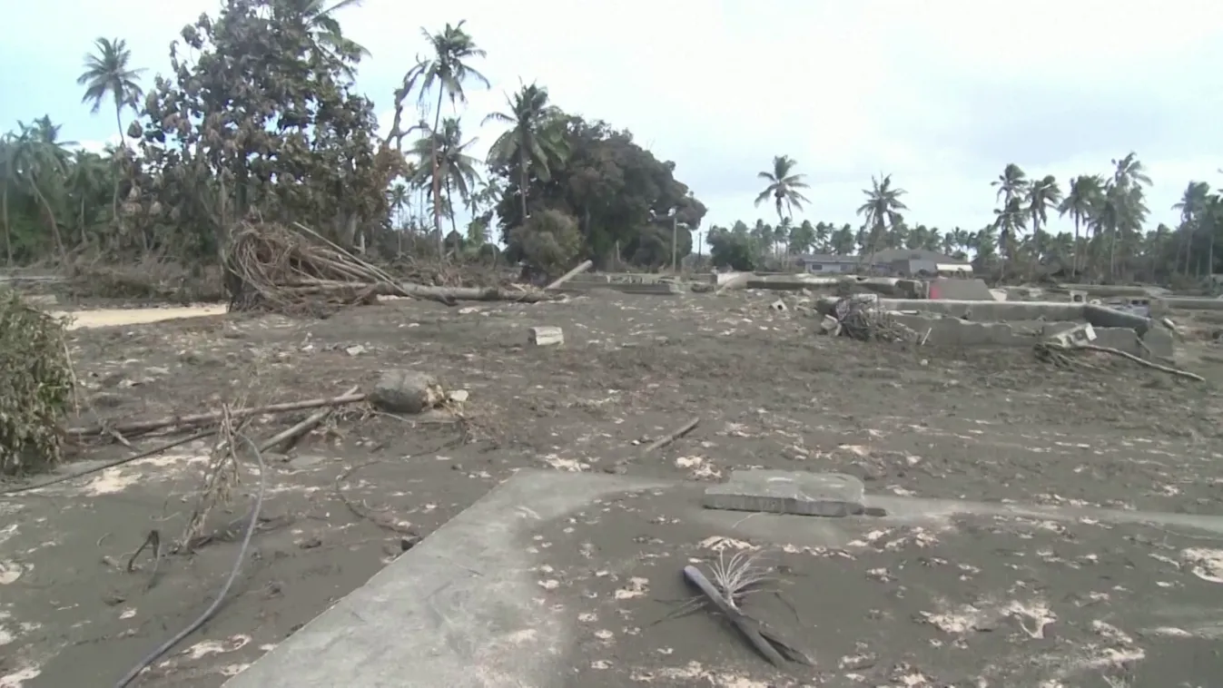 Hatalmas pusztítást végzett a tongai vulkánkitörés