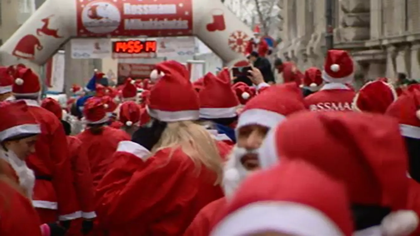 Több ezer Mikulás futott ma Budapest utcáin