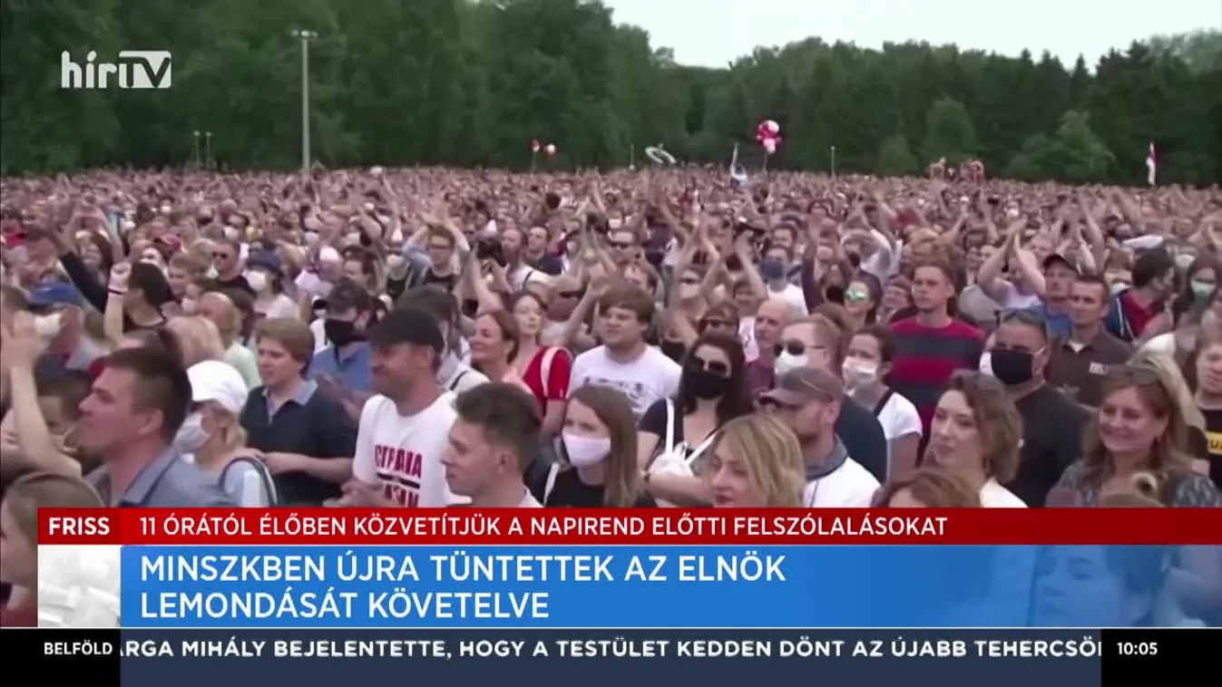 Minszkben újra tüntettek az elnök lemondását követelve